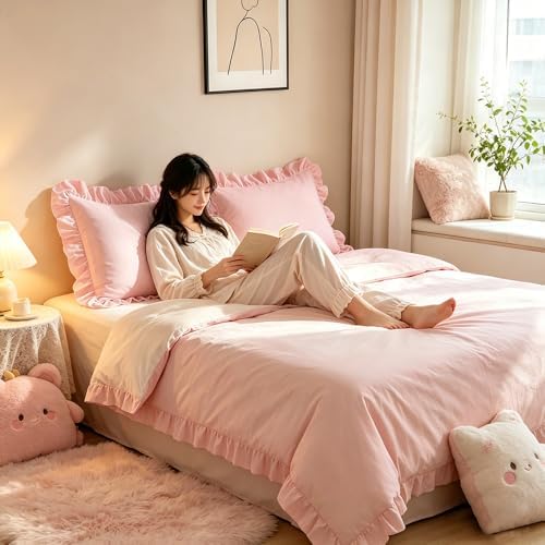 Ruffle Pillow Case Queen Size Set of 2 - Image 3