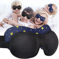 Cute Eye Mask Sleep Mask for Men Women Kids, 2 Pack 3D Contoured Cup Sleeping by AMAZKER