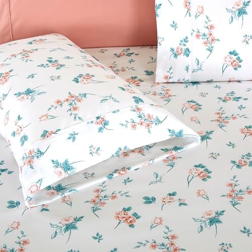 Elegant Comfort 6-Piece Sheet Set Deep Pocket Floral, Celia Pink - Image 5