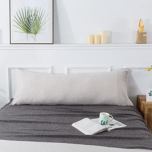 H HOUSEHOLD 100% Jersey Knit Cotton Body Size Pillowcases Set of 1, Super Soft - Image 2