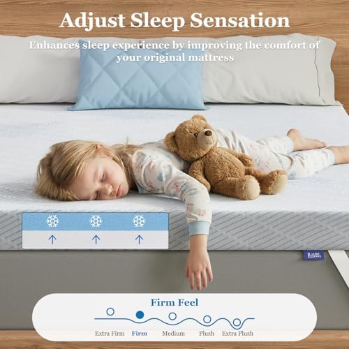 BedStory 4 Inch Queen Size Extra Firm Mattress Topper, No Odor - Image 3
