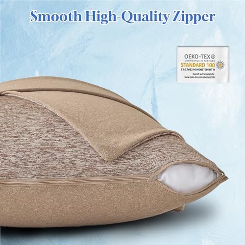 CHOSHOME Cooling Pillow Cases Zipper Pillow Covers Q-Max > 0.45 Zippered - Image 5