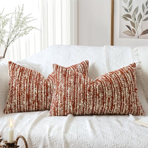 Artscope Lumbar Throw Pillow Cover 12x20 Inch Set of 2 Super Thick Pillow Cover by Artscope
