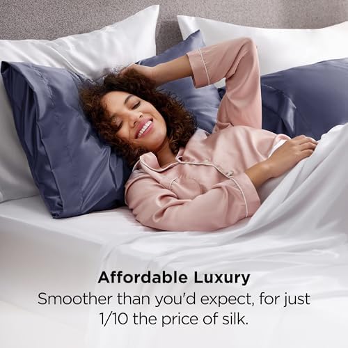 Bedsure Satin Pillowcases King Set of 2, Silky Pillow Cases - Image 4