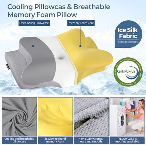 Cervical Pillow for Neck Pain Relief, Ergonomic Neck Pillow for Sleeping - Image 2