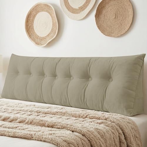 DANGHOOGY Headboard Pillow King, Large Triangular Wedge Headboard Pillow by DANGHOOGYFurnitureCushions