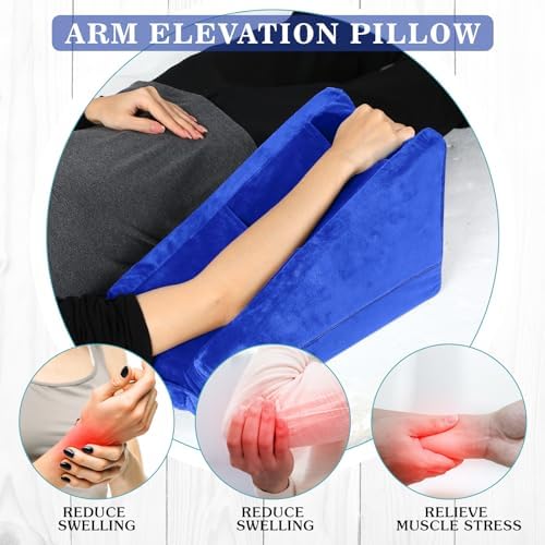 Buryeah Blue Arm Elevation Pillow 2 Pocket, Plush Material - Image 5