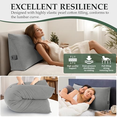Headboard Pillow Twin, Wall Backrest Wedge Pillow Headboard - Image 4