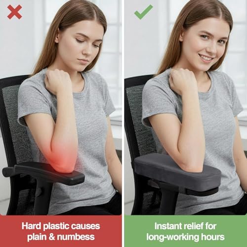 Smiry Memory Foam Office Chair Armrest Pads, Non-Slip Armrest Cushion - Image 4
