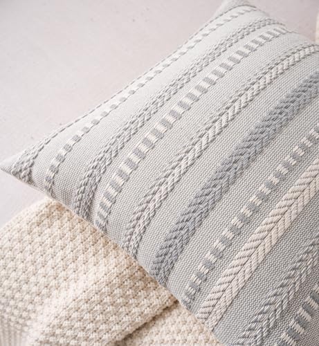 Cethom Boho Throw Pillow Covers 20x20 Inch Set of 2, Farmhouse Decorative Couch - Image 4