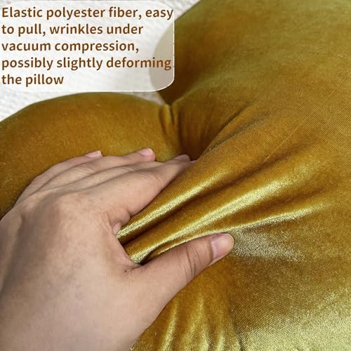 Gold Heart Pillow 16" Decorative Throw Pillows - Image 2