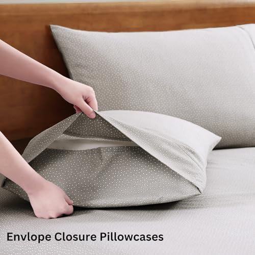 LANE LINEN 100% Organic Cotton Twin Bed Sheet Set, Luxury Hotel Style Fade - Image 5