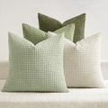 MIULEE Farmhouse Decorative Pillow Covers 18x18 Inch Set of 4 Light Green by MIULEE