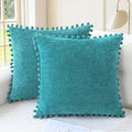 CaliTime Decorative Couch Throw Pillow Covers 20 X 20 Inches Lake Blue by CaliTime