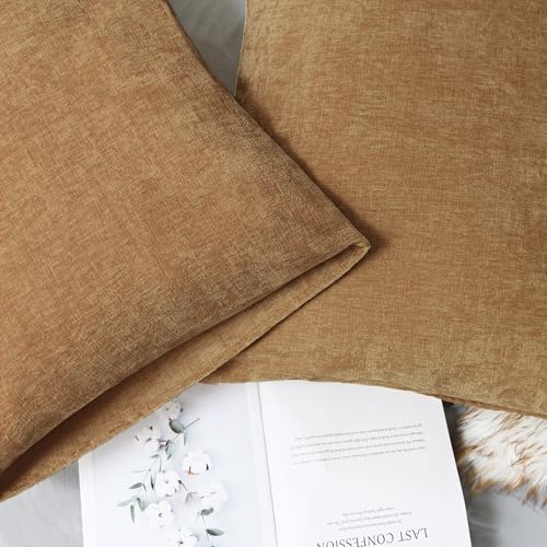 CaliTime Decorative Throw Pillow Covers 26 X 20 Inches Apricot Brown - Image 6