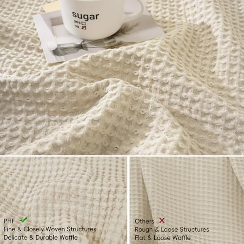 PHF Cotton Waffle Euro Shams 26" x 26", No Insert - Image 4