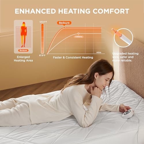 Bedsure Heated Mattress Pad Twin XL, Cozy Bed Warmer - Image 2