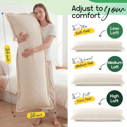 1 MIDDLE ONE Body Pillow, Memory Foam Body Pillows - Image 4