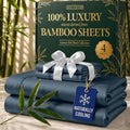 DECOLURE 100% Viscose Derived from Bamboo Sheets Twin Size, Luxury 4 Pc Set by DECOLURE