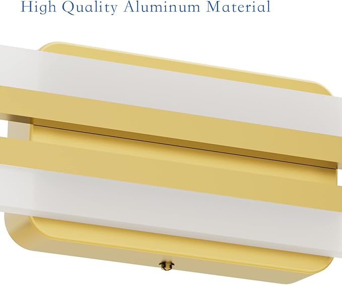 Ralbay 48" Gold Vanity Lights 48W Frosted Aluminum Modern LED Gold Bathroom - Image 6