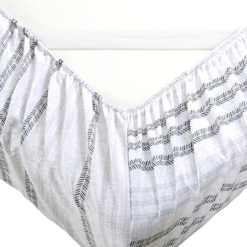 Elegant Comfort 6-Piece Sheet Set Deep Pocket Stripe, Twin XL, Traci Gray - Image 4
