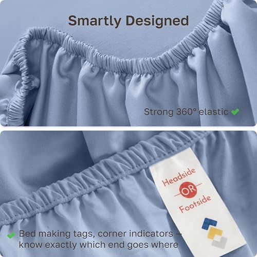 Soft Natural 100% Cotton Sateen Queen Fitted Sheet Deep Pocket - Image 5