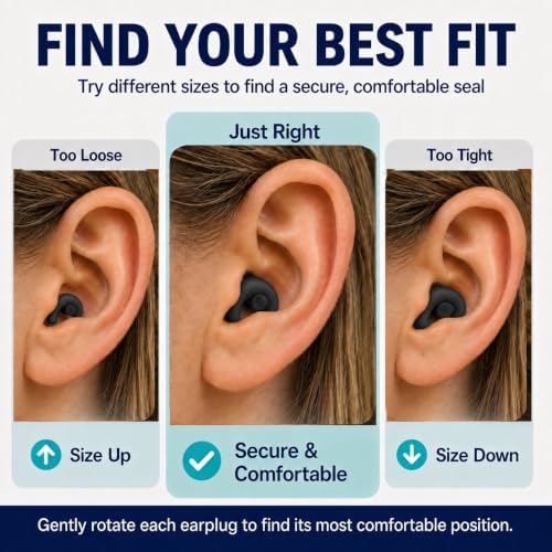Noise Cancelling Ear Plugs Sleep 33dB NRR Side Sleep Small Ear - Image 4
