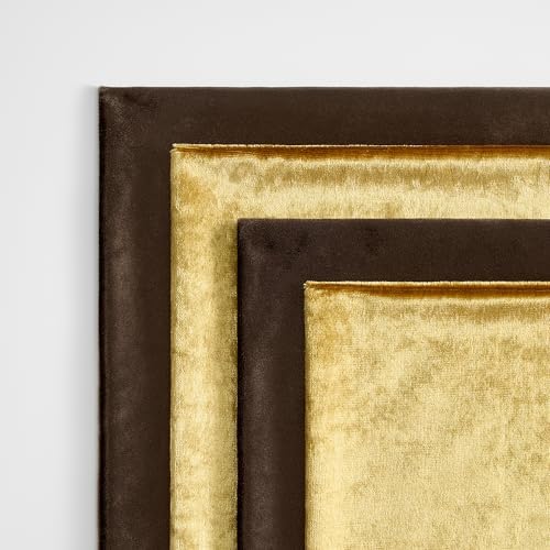 GIGIZAZA Pack of 4 Decorative Velvet Pillow Covers 20x20 Brown Gold - Image 4
