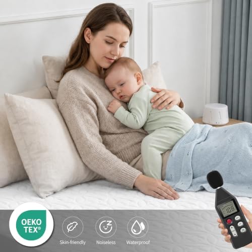 5-Sided Waterproof Mattress Protector, Noiseless Bedding Pad - Image 6