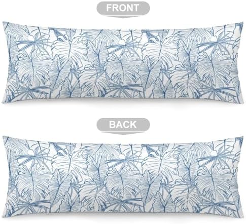 Tropical Body Pillow Cover Hawaiian Leaves Pillowcase - Image 3