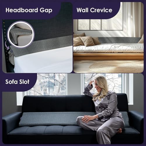 XetraDesign Bed Wedge Pillow for Headboard Gap Up to 7", Triangle Gap Filler - Image 6
