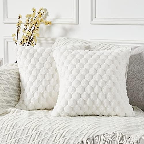 Yaertun Pack of 2 Super Soft Cozy Decorative Throw Pillow Covers Fuzzy Plush by YAERTUN