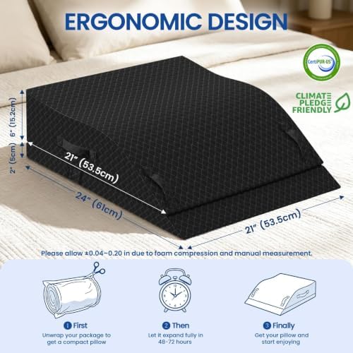 Elevation Pillows for Leg After Surgery, Adjustable Wedge Pillow - Image 2