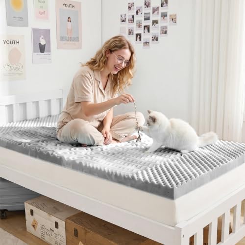 SINWEEK Mattress Topper 5-Zone Memory Foam Mattress Topper Pressure Relieve - Image 4