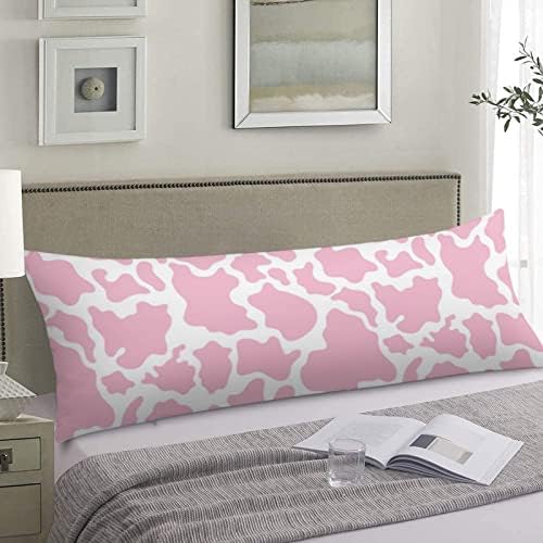 Cow Print Body Pillow Cover Cute Farm Milk Cow Animal Cowhide Cushion Case by VEHOHIYA