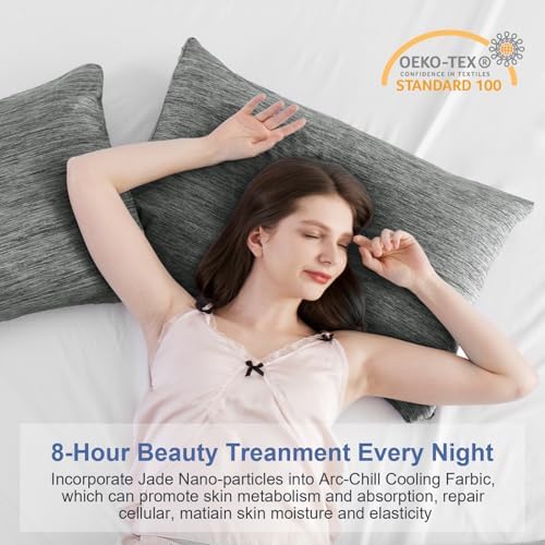 Elegear Cooling Pillow Cases for Hot Sleepers, Queen 20'' x 30'' - Image 5