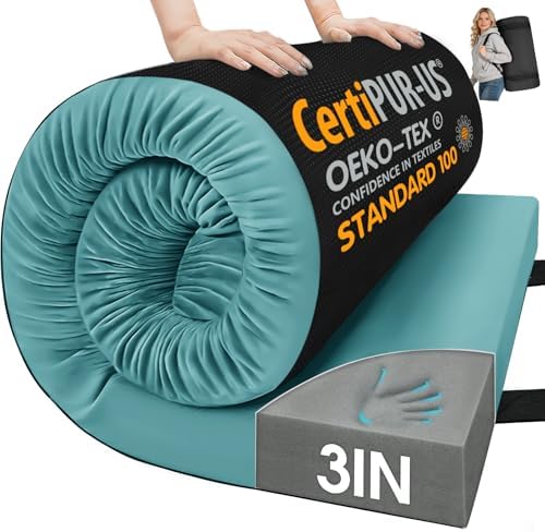 CYMULA Memory Foam Camping Mattress Pad, Sleeping Pad by CYMULA