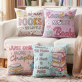 Tranqun 4 Pcs Book Throw Pillow Covers Classroom Reading Decor by Tranqun