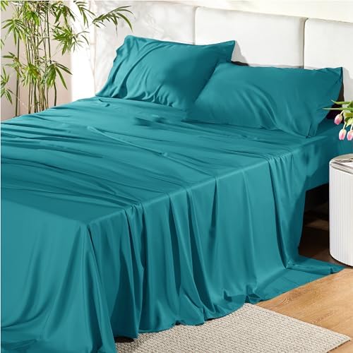 Bedsure PureWoven 100% Rayon Derived from Bamboo, King Size Sheets Set by BEDSURE