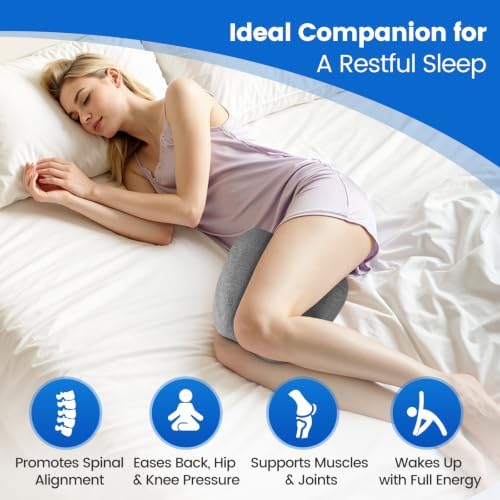 Knee Pillow for Side Sleepers, Memory Foam Leg Pillow - Image 2