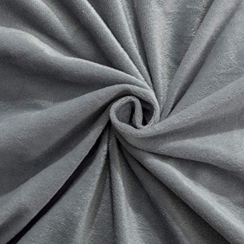 NTBAY Velvet Body Pillow Cover, 20 x 54, Smoke Grey - Image 2