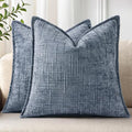 decorUhome Chenille Throw Pillow Covers 24x24 Set of 2 by decorUhome
