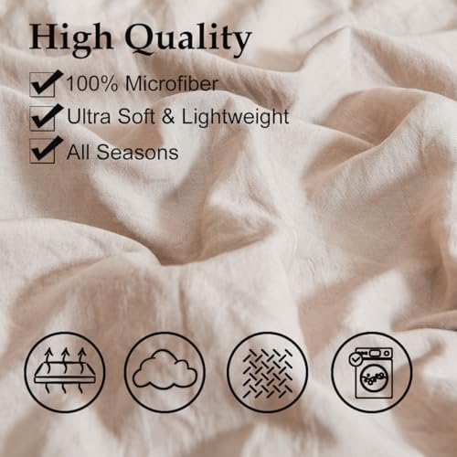 Taupe Tassel Pillowcases, Khaki Standard Pillow Cases Set of 2, Soft Washed - Image 6