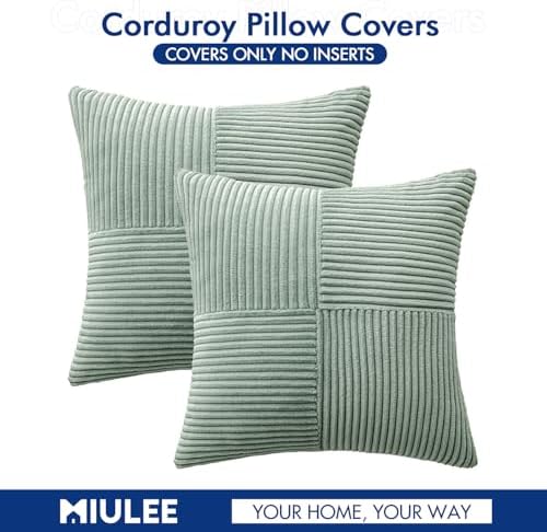 MIULEE Greyish Green Decorative Throw Pillow Covers - Image 6