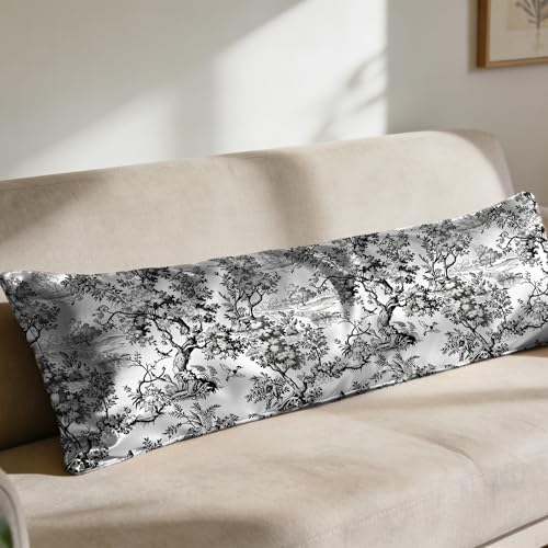 Body Cooling Pillow Cases Cover, Vintage Floral Body Pillow Cover Satin - Image 7