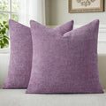 a moment Purple Chenille Throw Pillow Covers 16x16 Inch Pack of 2 Modern by amoment