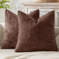MIULEE Decorative Couch Throw Pillow Covers 18x18 in Red Brown 2 Pack by MIULEE