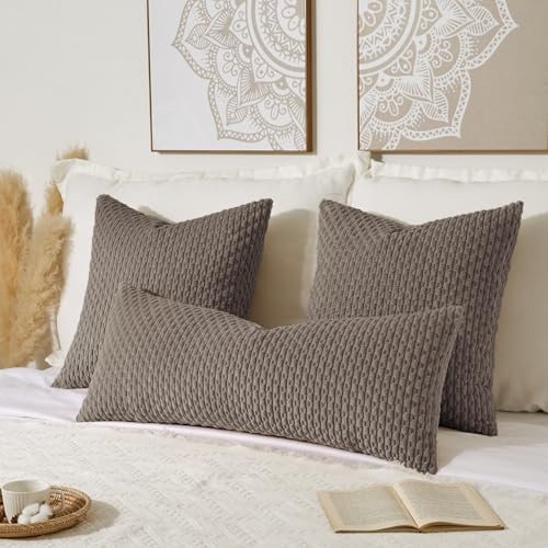 Kevin Textile Soft Corduroy 14"x36" Lumbar Pillow Cover 1 Pack, Light Brown - Image 5