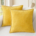 CaliTime Decorative Throw Pillow Covers 26 X 26 Inches Mustard Yellow by CaliTime