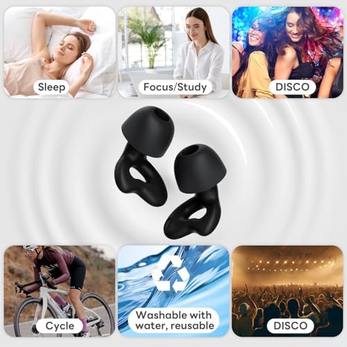 Reusable Noise Cancelling Earplugs – Soft Silicone, Comfortable - Image 2